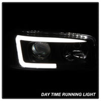 Thumbnail for Spyder GMC Sierra 1500/2500/3500 99-06 V2 Projector Headlights - DRL - Black PRO-YD-CDE00V2-LB-BK