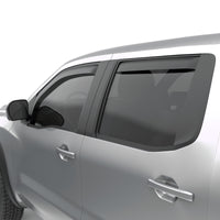 Thumbnail for EGR 2022+ Nissan Frontier In Channel Window Visors Front/Rear Set Matte Black Crew Cab