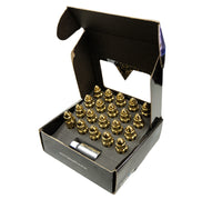 Thumbnail for NRG 500 Series M12 X 1.5 Bullet Shape Steel Lug Nut Set - 21 Pc w/Lock Key - Chrome Gold