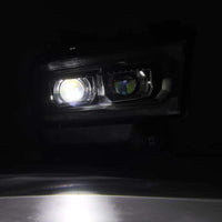 Thumbnail for AlphaRex 19-21 Ram 2500 LUXX LED Proj Headlights Plank Style Black w/Activ Light/Seq Signal/DRL