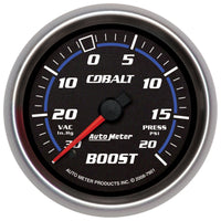 Thumbnail for AutoMeter Gauge Vac/Boost 2-5/8in. 30Inhg-20PSI Mechanical Cobalt
