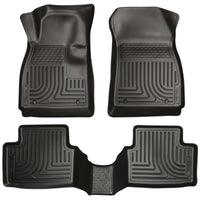 Thumbnail for Husky Liners 12-14 Chevrolet Sonic Weatherbeater Black Front & 2nd Seat Floor Liners