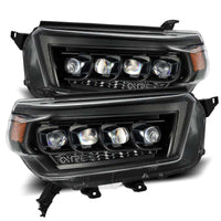 Thumbnail for AlphaRex 10-13 Toyota 4Runner NOVA LED Proj Headlights Plank Style Alpha Black w/Seq Signal/DRL