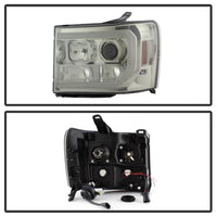 Thumbnail for Spyder GMC Sierra 1500/2500/3500 07-13 V2 Projector Headlights - Smoke PRO-YD-GS07V2-LBDRL-SM