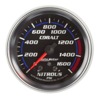 Thumbnail for AutoMeter Gauge Nitrous Press 2-5/8in. 1600PSI Stepper Motor W/ Peak & Warn Cobalt