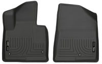 Thumbnail for Husky Liners 13-15 Hyundai Sante Fe GLS/Limited WeatherBeater Front Row Black Floor Liners