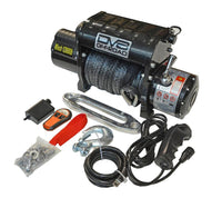 Thumbnail for DV8 Offroad 12000 LB Winch w/ Synthetic Line & Wireless Remote - Black