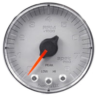 Thumbnail for Autometer Spek-Pro Gauge Tach 2 1/16in 8K Rpm W/ Shift Light & Peak Mem Slvr/Chrm