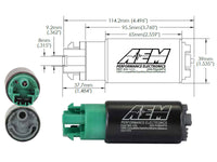 Thumbnail for AEM 340LPH 65mm Fuel Pump Kit w/ Mounting Hooks - Ethanol Compatible