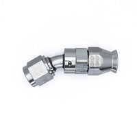 Thumbnail for DeatschWerks 6 AN Female Flare Swivel 30-Degree Hose End PTFE - Anodized Matte Black