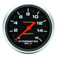 Thumbnail for Autometer Pro Comp Full Sweep Electronic 1600F Pyrometer Gauge