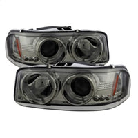Thumbnail for Spyder GMC Sierra 1500/2500/3500 99-06 Projector Headlights LED Halo LED Smoke PRO-YD-CDE00-HL-SMC