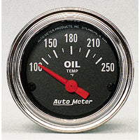 Thumbnail for Autometer Traditional Chrome 52mm 100-250 Degree F Short Sweep Electrical Oil Temperature Gauge