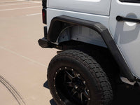 Thumbnail for Road Armor 07-18 Jeep Wrangler JKU 4DR Stealth Rear Fender Flare Body Armor - Tex Blk
