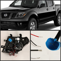 Thumbnail for Spyder Nissan Frontier 05-08 Projector Headlights LED Halo LED Blk PRO-YD-NF05-HL-BK