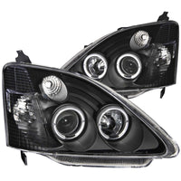 Thumbnail for ANZO 2002-2004 Honda Civic Projector Headlights w/ Halo Black
