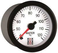 Thumbnail for Autometer Stack 52mm 40-120 Deg C 1/8in NPTF Male Pro Stepper Motor Water Temp Gauge - White