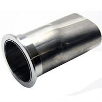 Thumbnail for Granatelli 3.0in Round to 3.0in Oval Exhaust Adapter w/V-Band