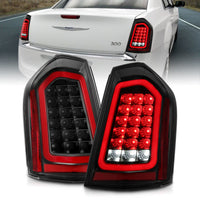 Thumbnail for ANZO 11-14 Chrysler 300 LED Taillights Black w/ Sequential