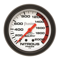 Thumbnail for Autometer Phantom 66.7mm 0-2000 PSI Mechanical Nitrous Pressure Gauge