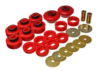 Thumbnail for Energy Suspension 07-13 Chevrolet Silverado 1500/GMC Sierra 1500 4WD Body Mount Bushing Set - Red