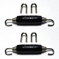 Thumbnail for Ticon Industries Black Silicone Titanium Spring Tab and Spring Kit (4 Tabs/2 Springs) - 2 Pack