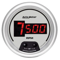 Thumbnail for AutoMeter Gauge Tach 3-3/8in. 10K RPM In-Dash Digital Silver Dial W/ Red Led