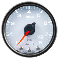 Thumbnail for Autometer Spek-Pro Gauge Tach 2 1/16in 8K Rpm W/ Shift Light & Peak Mem Wht/Blk