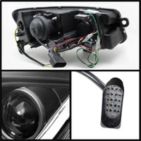 Thumbnail for Spyder Audi A6 05-07 Projector Headlights Halogen Light Tube DRL Blk PRO-YD-ADA605-LTDRL-BK
