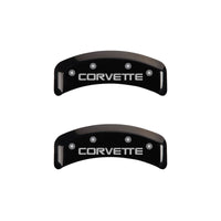 Thumbnail for MGP 4 Caliper Covers Engraved F & R C4/Corvette Black Finish Silver Char 1988 Chevrolet Corvette