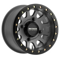 Thumbnail for Method MR401 UTV Beadlock 15x7 / 4+3/13mm Offset / 4x136 / 106mm CB Titanium Wheel- Matte Black Ring