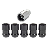 Thumbnail for McGard Wheel Lock Nut Set - 5pk. (Cone Seat) 1/2-20 / 3/4 &13/16 Dual Hex / 1.46in. Length - Black