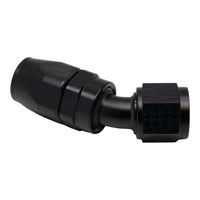 Thumbnail for DeatschWerks 10AN Female Flare Swivel 30-Degreehose End CPE - Anodized Matte Black
