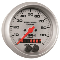 Thumbnail for Autometer Marine Silver 3-3/8in 100MPH GPS Speedometer Gauge