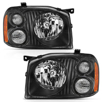 Thumbnail for ANZO 2001-2004 Nissan Frontier Se Crystal Headlight Black Amber Reflector