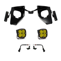 Thumbnail for Baja Designs 16-18 Silverado Squadron Sport Fog Pocket Kit W/C - Amber