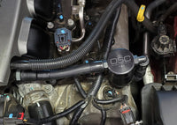 Thumbnail for J&L 05-10 Ford Mustang GT Driver Side Oil Separator 3.0 V2 - Black Anodized
