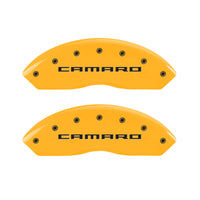 Thumbnail for MGP 4 Caliper Covers Engraved Front & Rear Gen 5/Camaro Yellow finish black ch