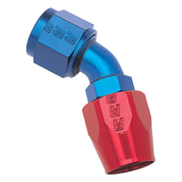 Thumbnail for Russell Performance -10 AN Red/Blue 45 Degree Full Flow Hose End