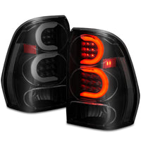 Thumbnail for ANZO 2002-2009 Chevrolet Trailblazer LED Tail Lights w/ Light Bar Black Housing Smoke Lens