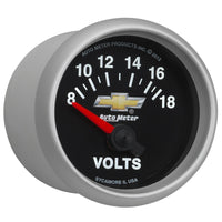 Thumbnail for AutoMeter Gauge Voltmeter 2-1/16in. 18V Electric Chevy Gold Bowtie