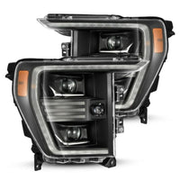 Thumbnail for AlphaRex 21-22 Ford F150 PRO-Series Projector headlights Black w/Activ Light/Seq Signal