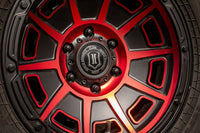 Thumbnail for ICON Victory 17x8.5 6x120 0mm Offset 4.75in BS Satin Black w/Red Tint Wheel