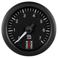 Thumbnail for Autometer Stack 52mm 0-7 Bar M10 Male Pro Stepper Motor Oil Pressure Gauge - Black
