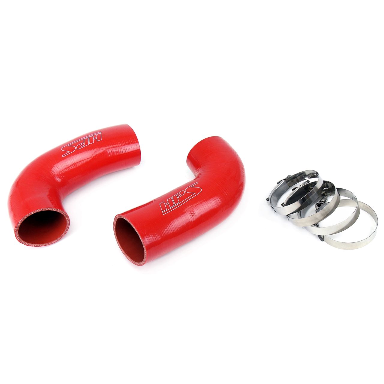 HPS Silicone Post MAF Dual Air Intake Tubes Kit Red 5.0L V8 for BMW 98-03 M5 E39