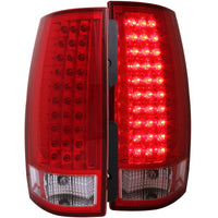 Thumbnail for ANZO 2007-2014 Chevrolet Suburban LED Taillights Red/Clear