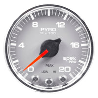 Thumbnail for Autometer Spek-Pro Gauge Pyro. (Egt) 2 1/16in 2000f Stepper Motor W/Peak & Warn Slvr/Chrm