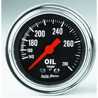 Thumbnail for Autometer Traditional Chrome 2-1/16in 140-280 Deg F Mechanical Oil Temp Gauge