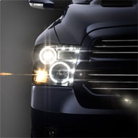Thumbnail for Spyder Dodge Ram 1500 09-14 Projector Headlights Halogen- CCFL Halo LED - Blk PRO-YD-DR09-CCFL-BK