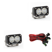 Thumbnail for Baja Designs S2 Sport Wide Cornering Pattern Pair LED Work Light - Clear